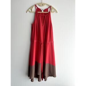 Bar III Red and Brown High-Low Dress